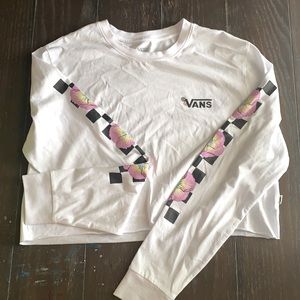 Never worn! Vans long sleeve crop (medium)